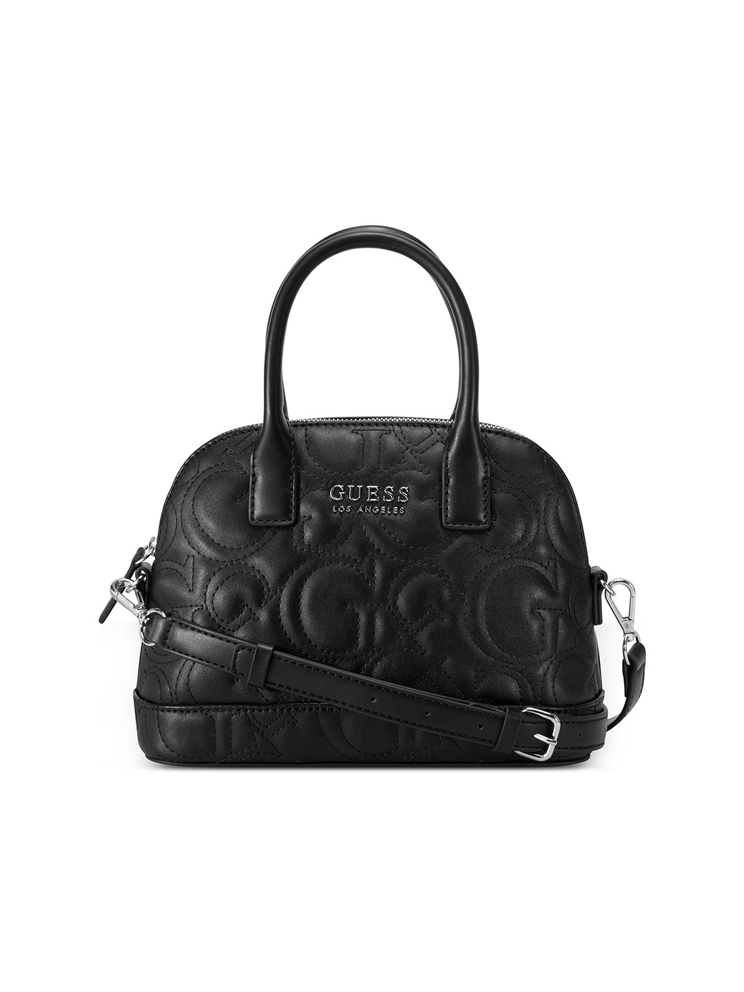 Black Quilted Berkton Dome Satchel Bag