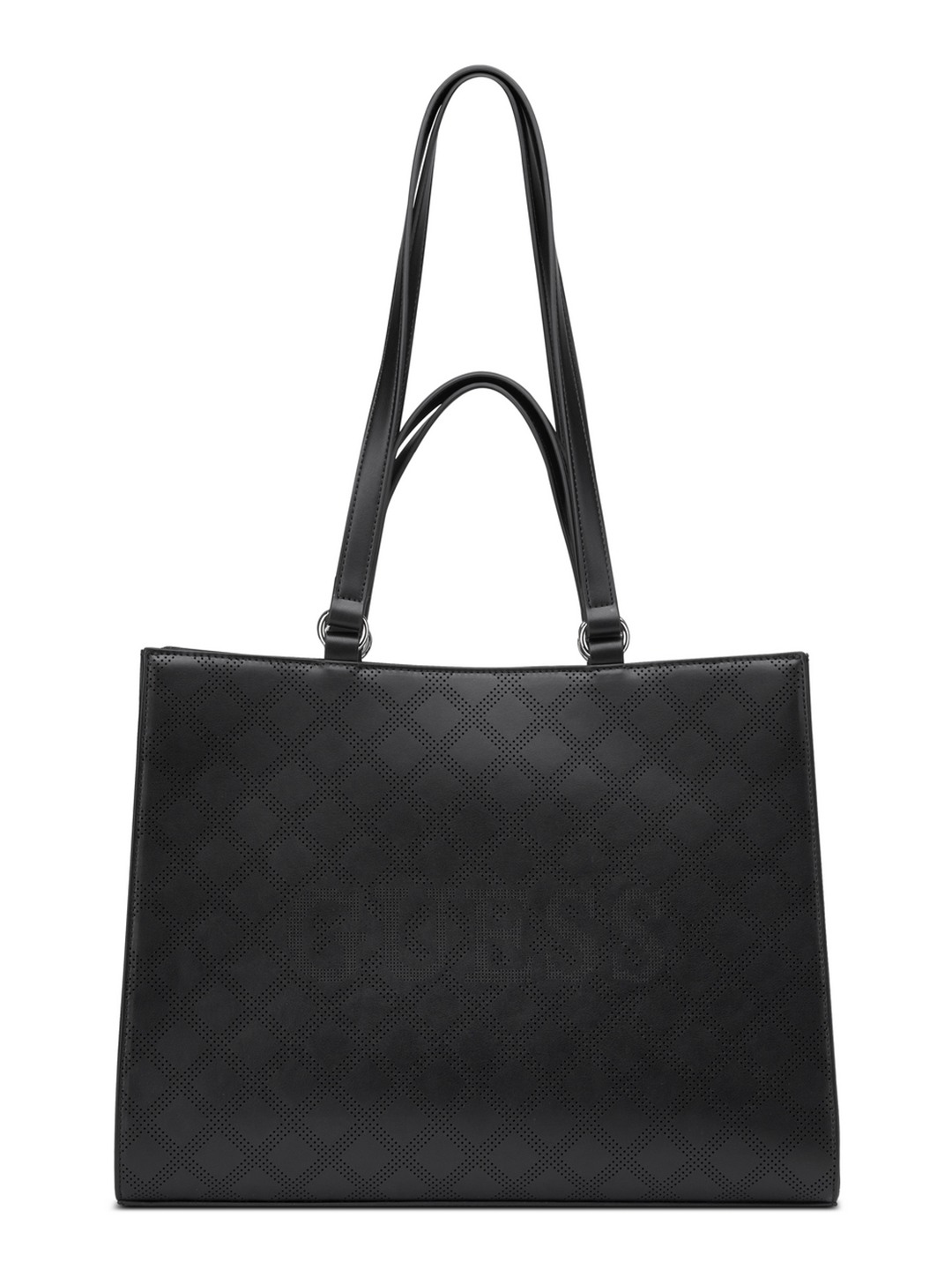 Black Textured Forber Shoulder Bag