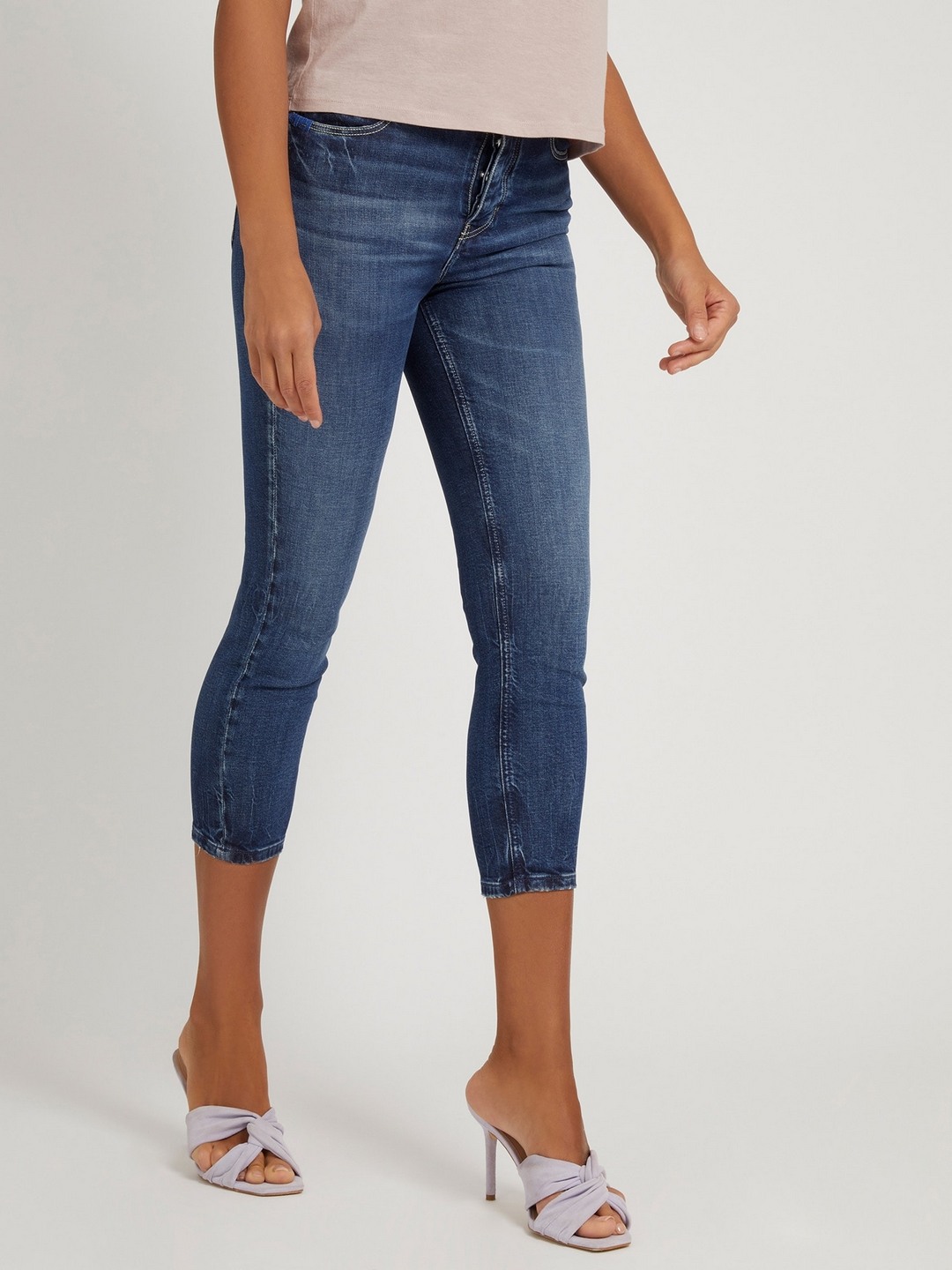 Blue Solid Skinny Fit Bolsena Jeans