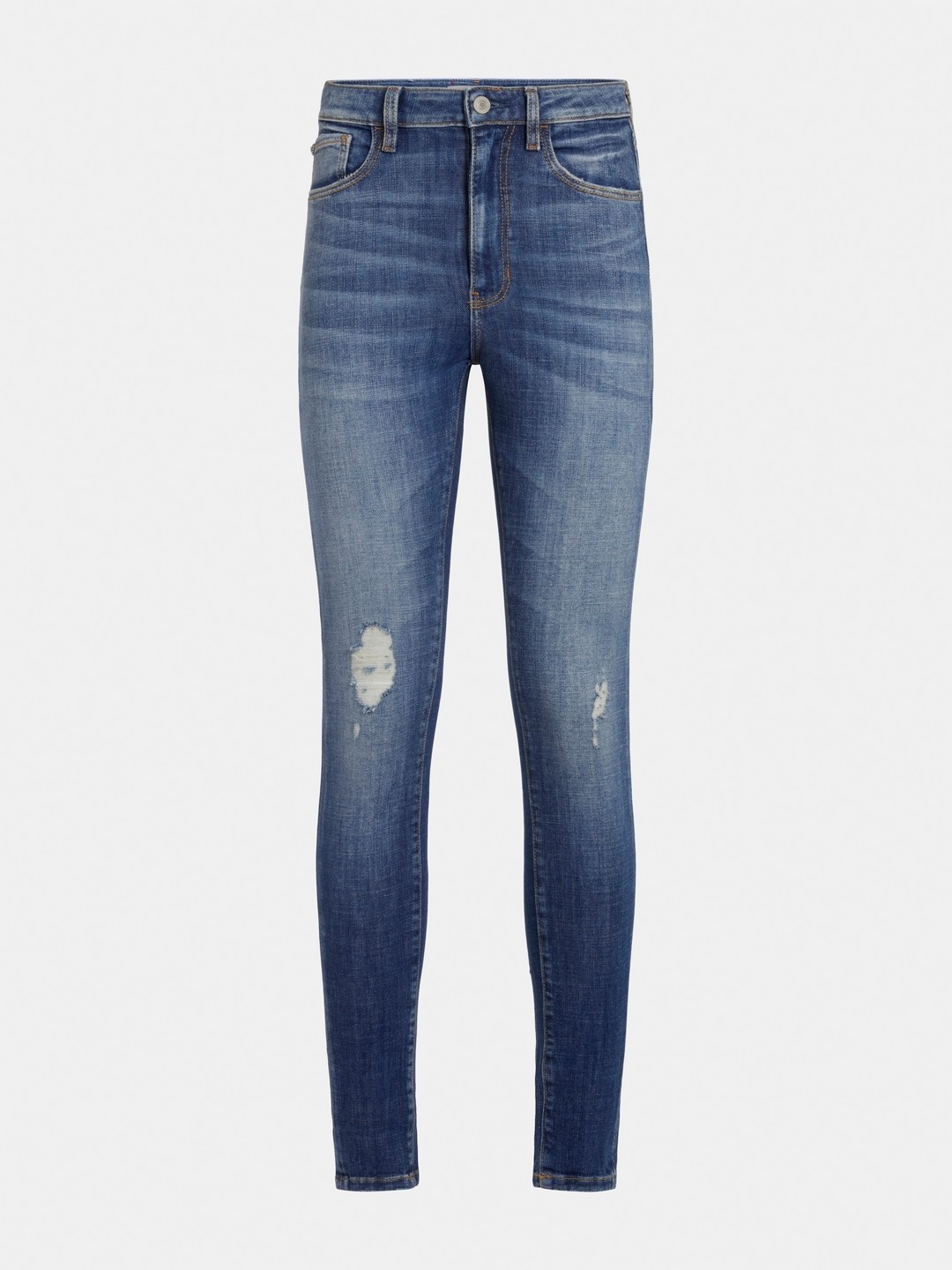 Ladc Solid Mid Rise Skinny Denim Jeans