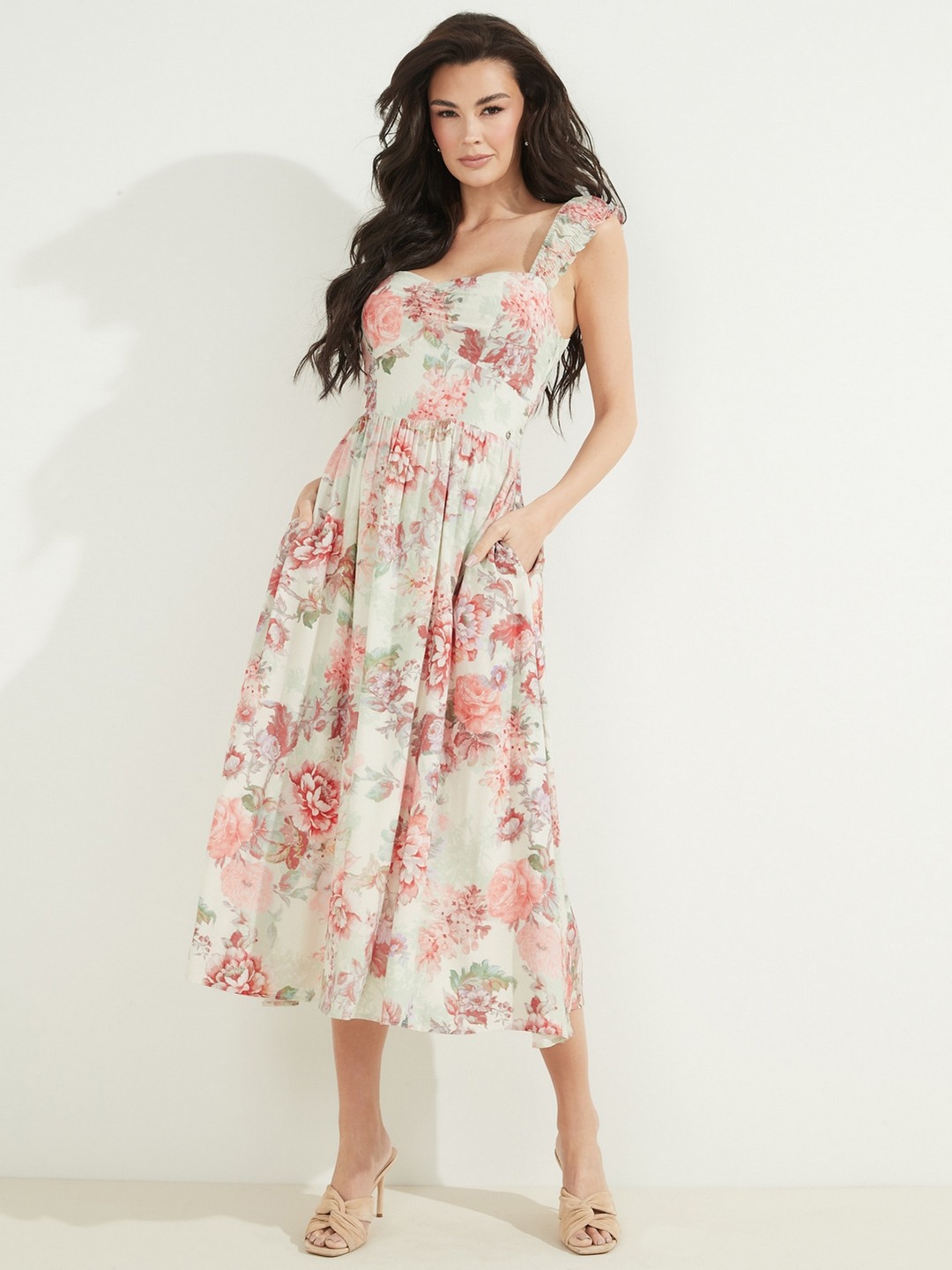 Multi Polyester Blend Printed Susanna Dress