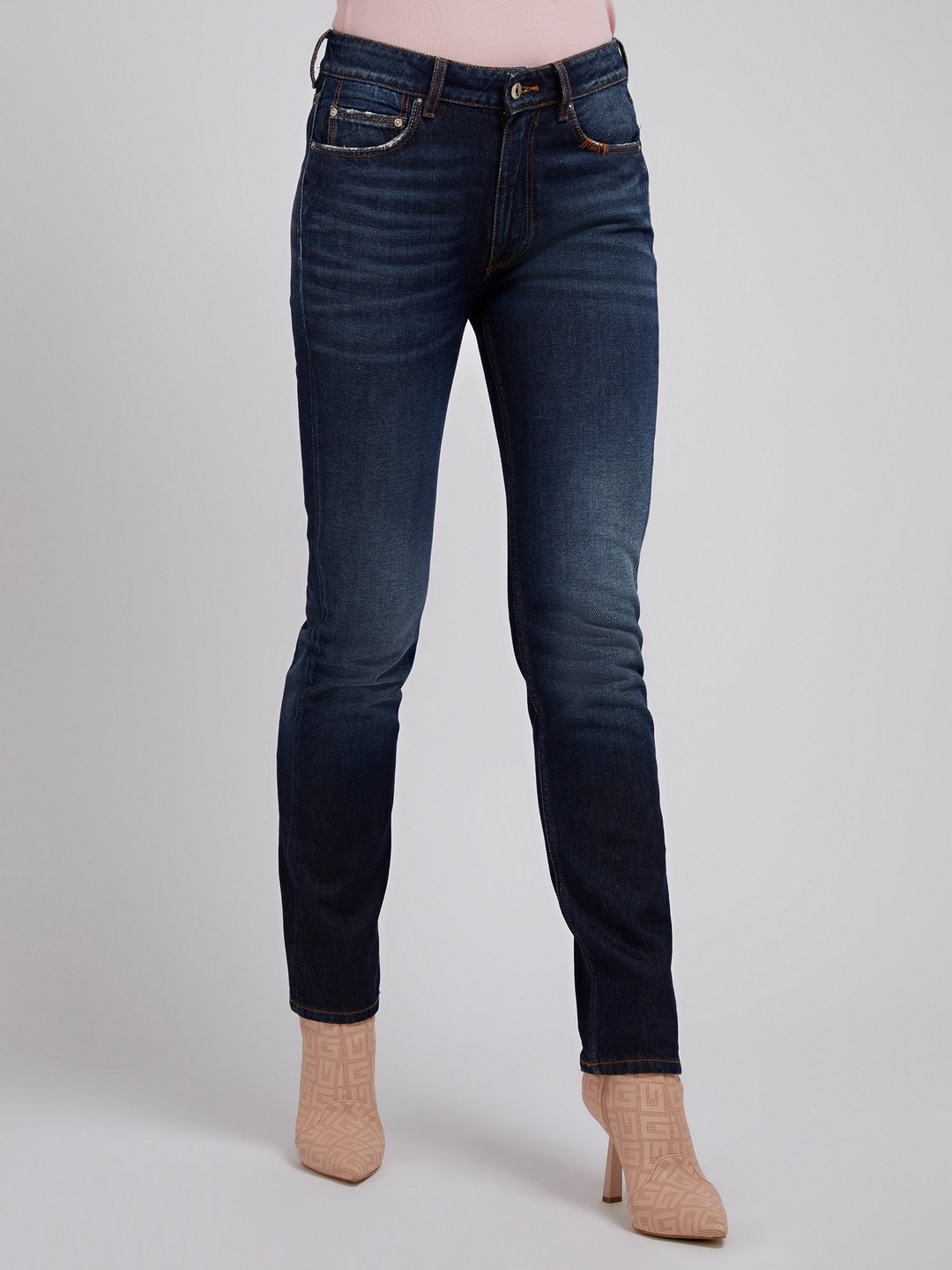 Blue Solid Skinny Fit Eco Lincoln Jeans