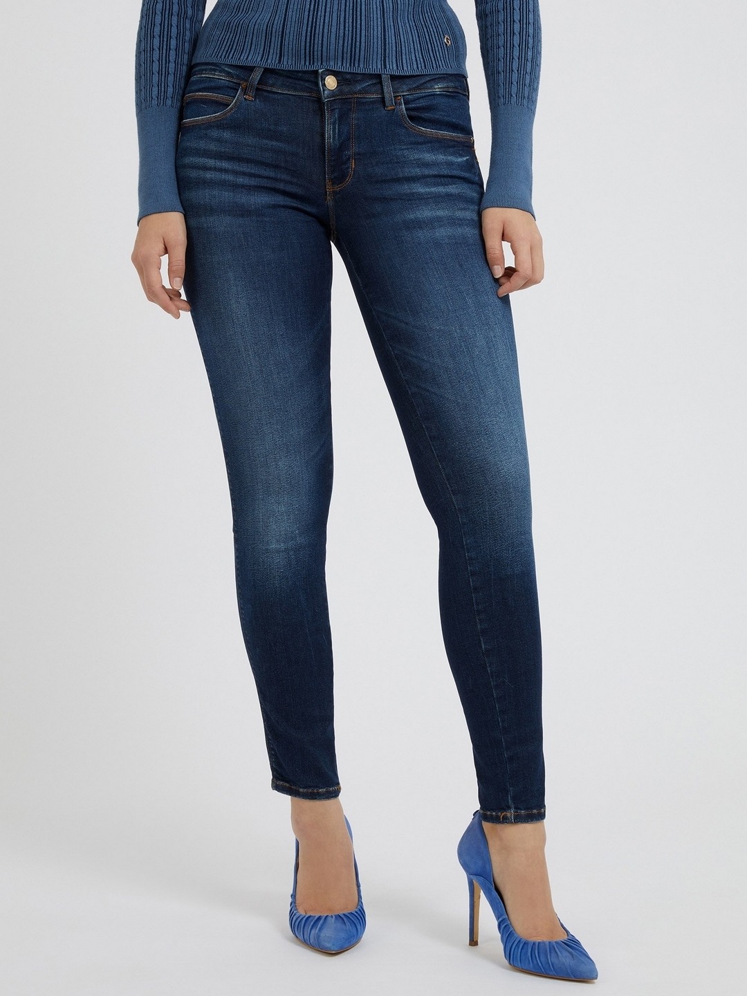 Dark Solid Skinny Fit Curve Eco New Carrie Denim Jeans