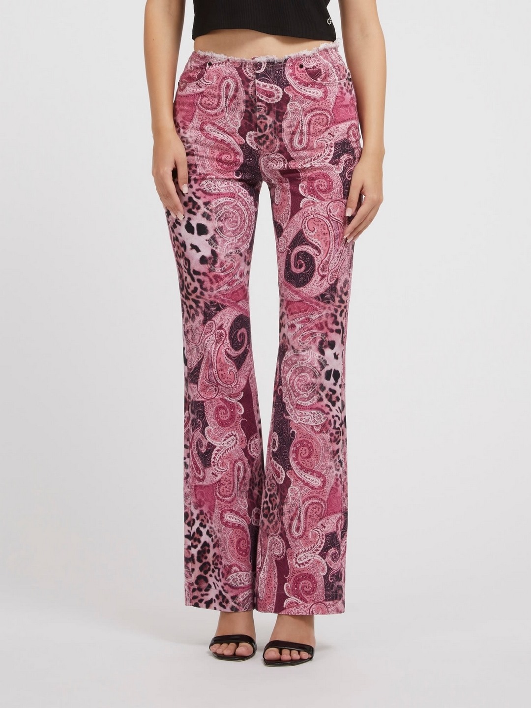 Multi-Color Printed High-Rise Ankle Length Jeans