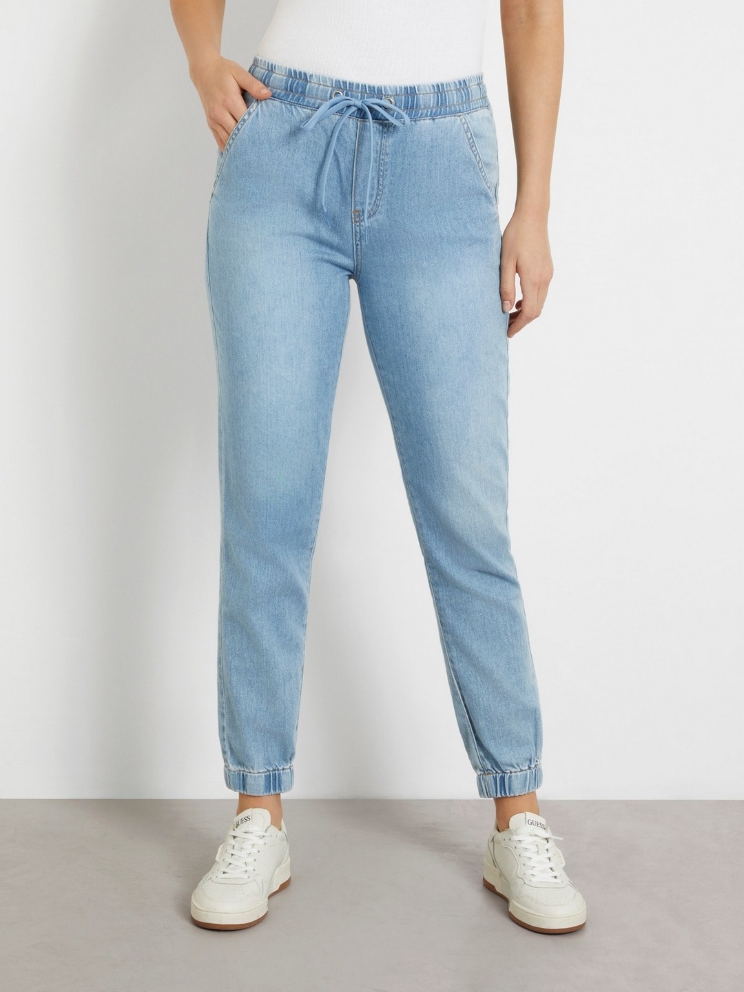 Super Indigo Solid Mid Rise Noah Denim Jogger
