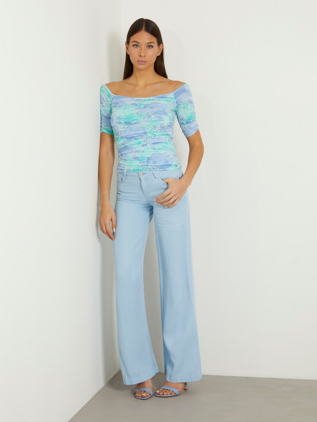 Fiorella Polyester Blend Floral Printed Top