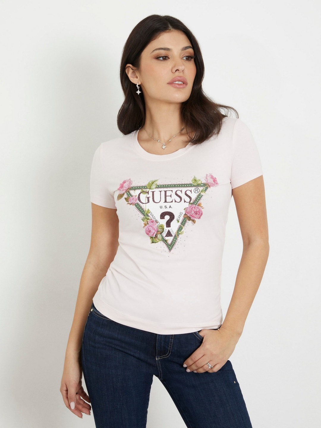 WoPink Printed Round Neck Short Sleeves T-shirt