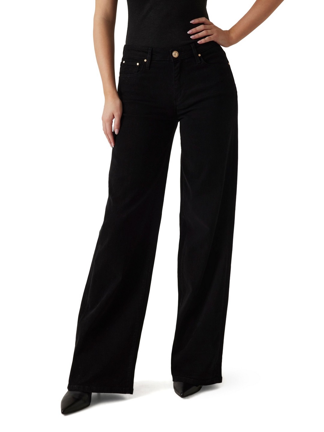 Guess Women Solid Regular Fit Mid-Rise Trousers