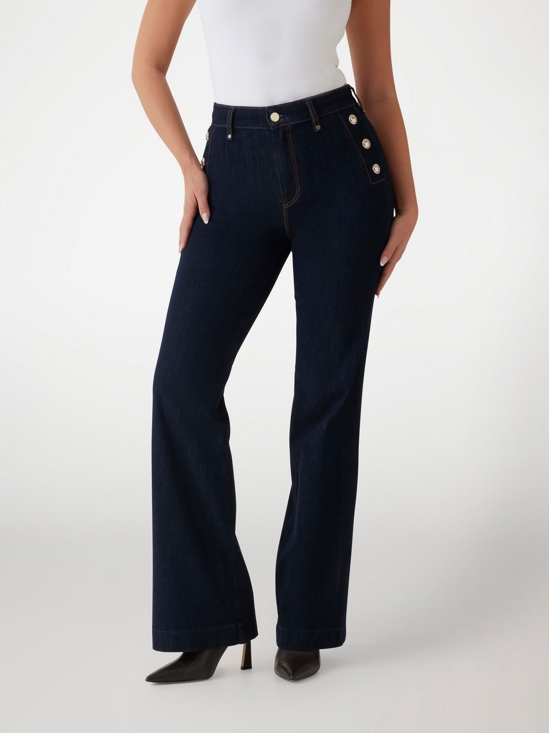 Guess Women Solid Skinny Fit High-Rise Jeans