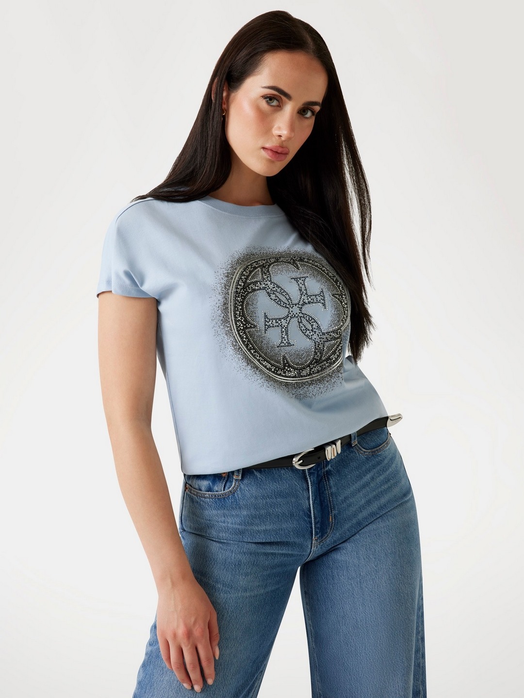 Guess Women Graphic Round Neck Short Sleeves T-Shirt