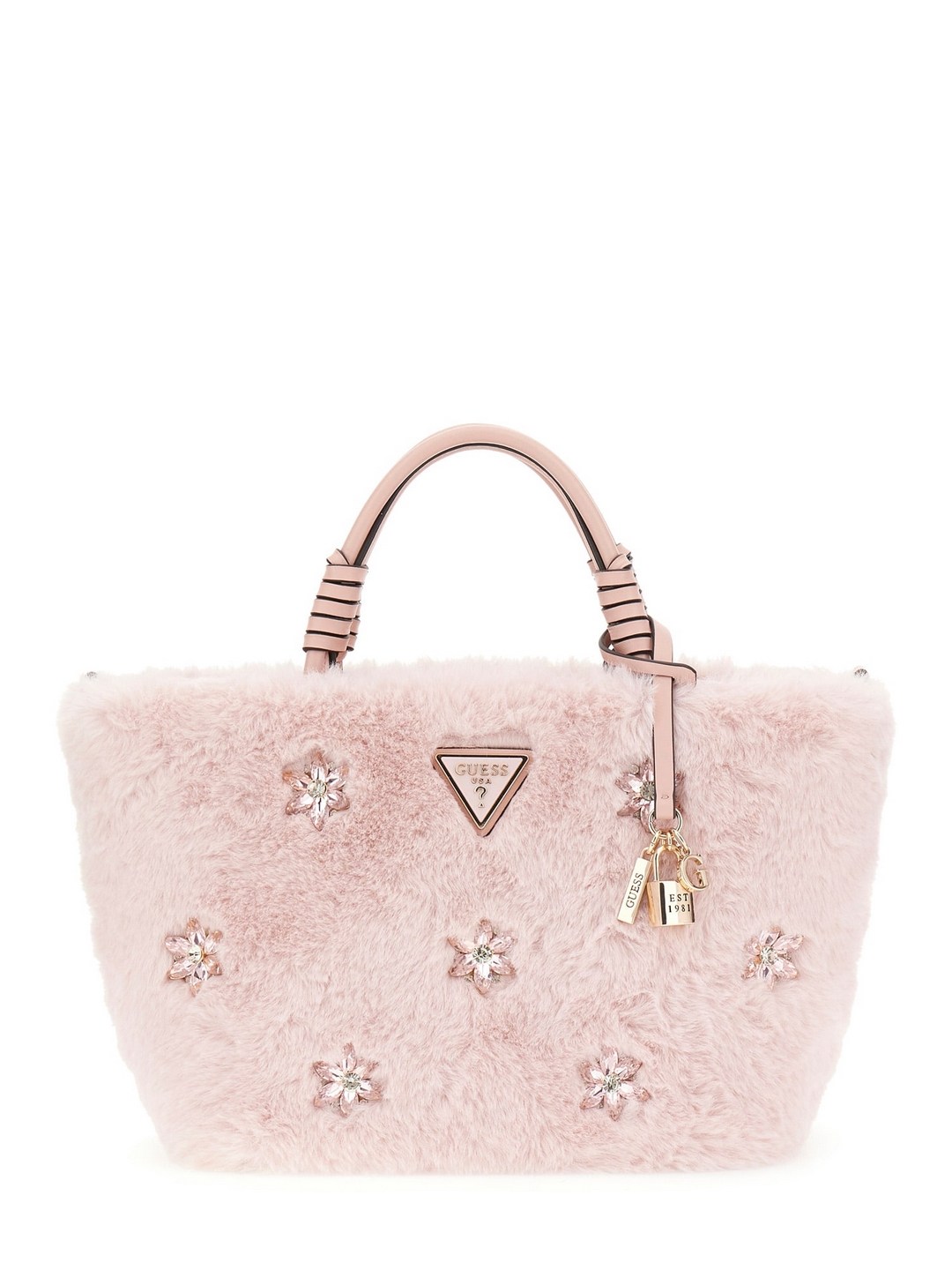 Pink Embellished Shaida Tote Bag