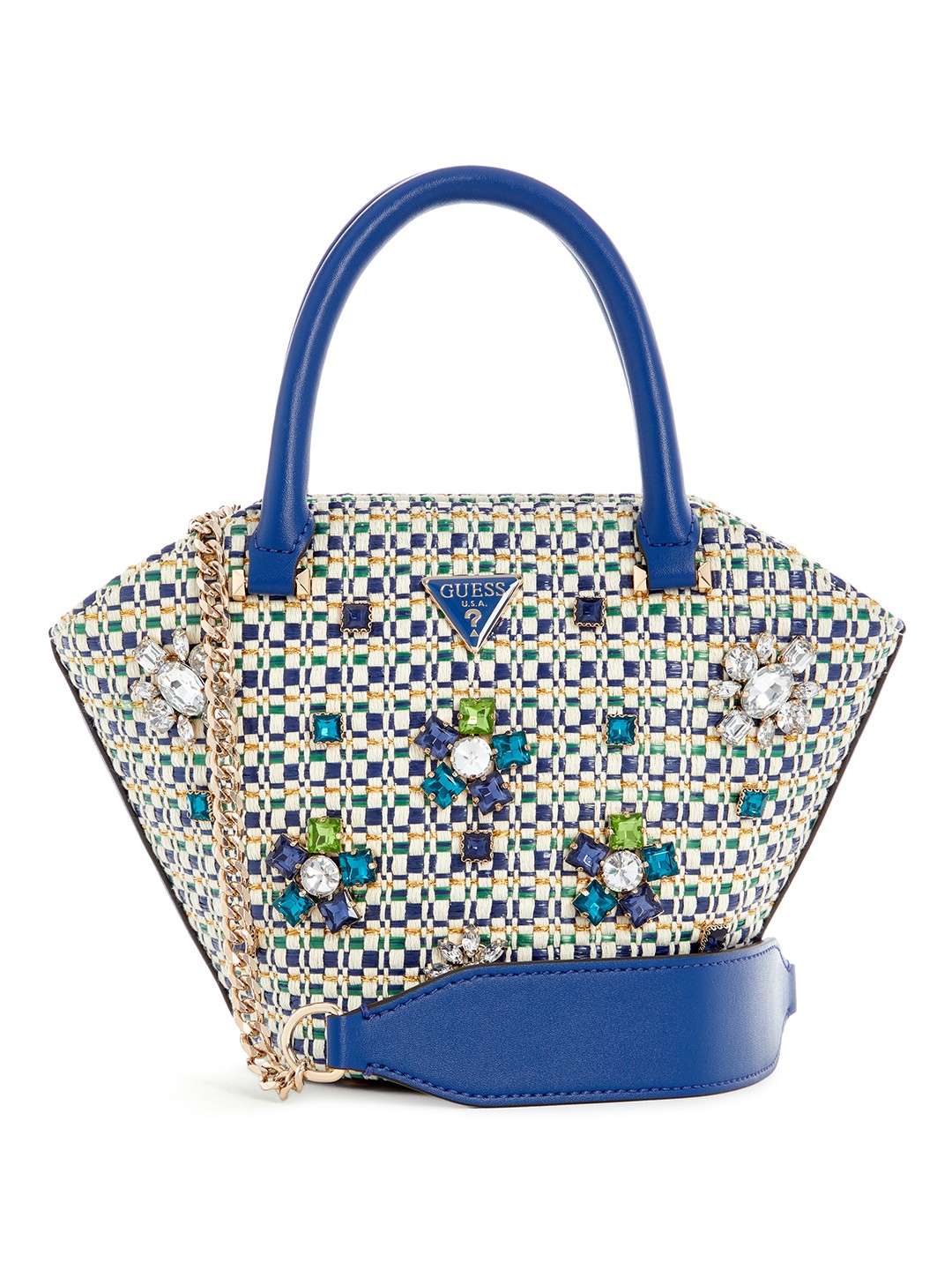 Sapphire Multi Self-Design Beauvoir Mini Tote Bag