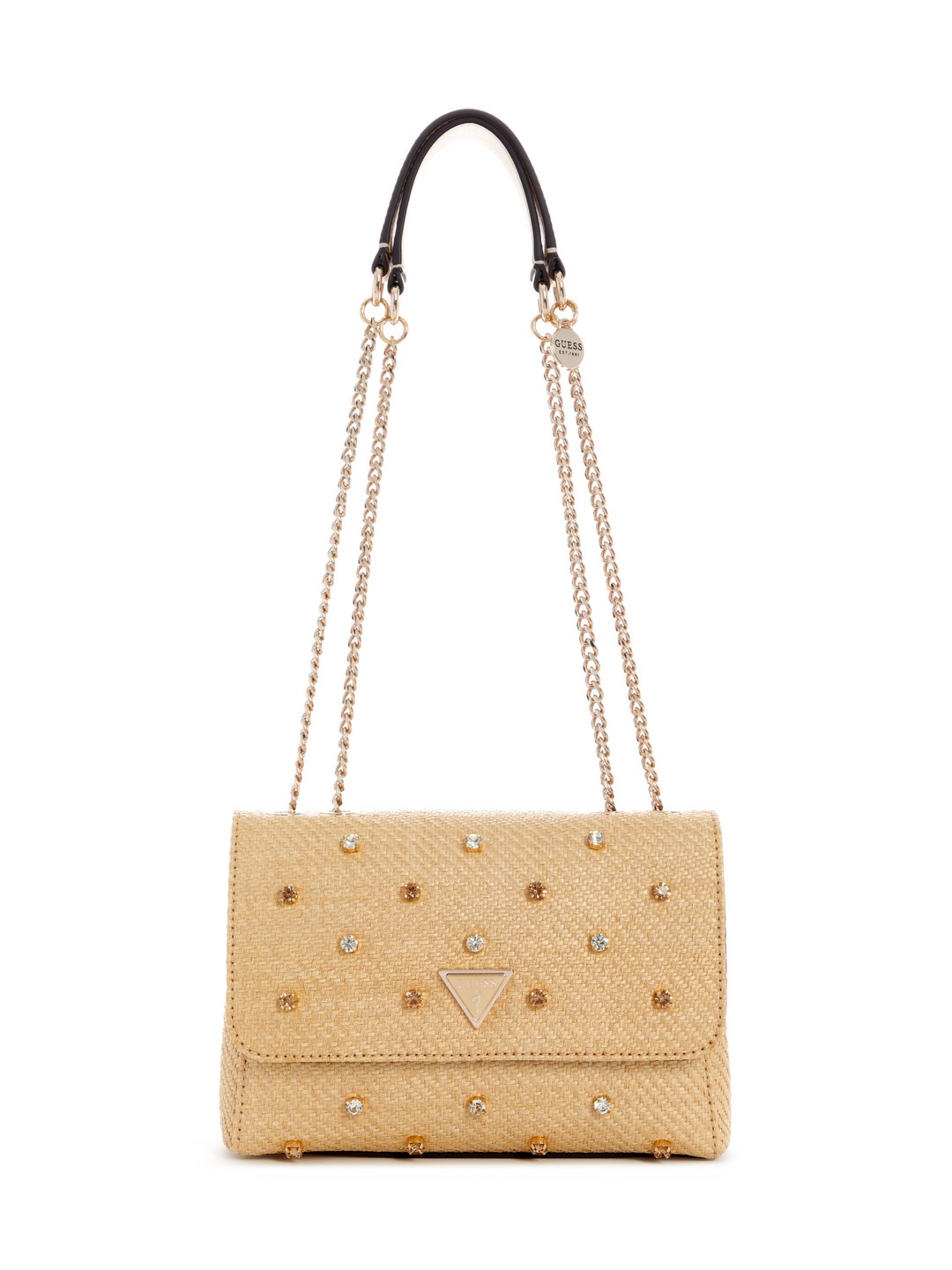 Guess Natural Embellished Giully 2 Comp Crossbody Bag