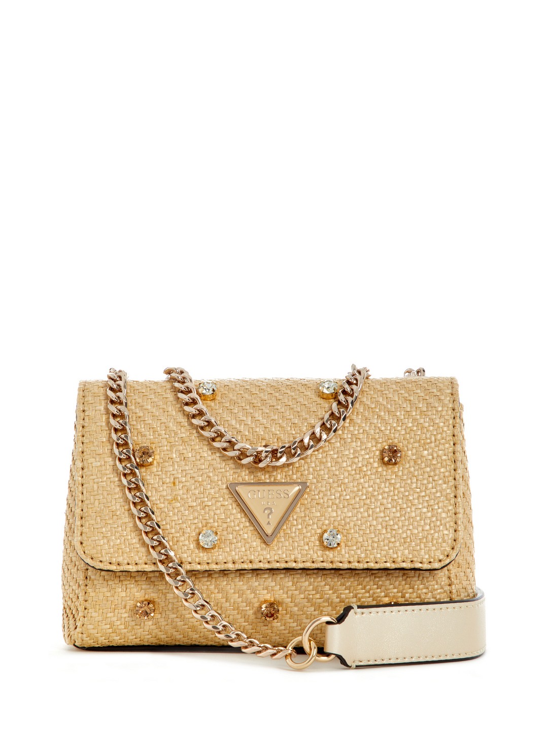 Guess Natural Textured Giully 2 Comp Crossbody Bag