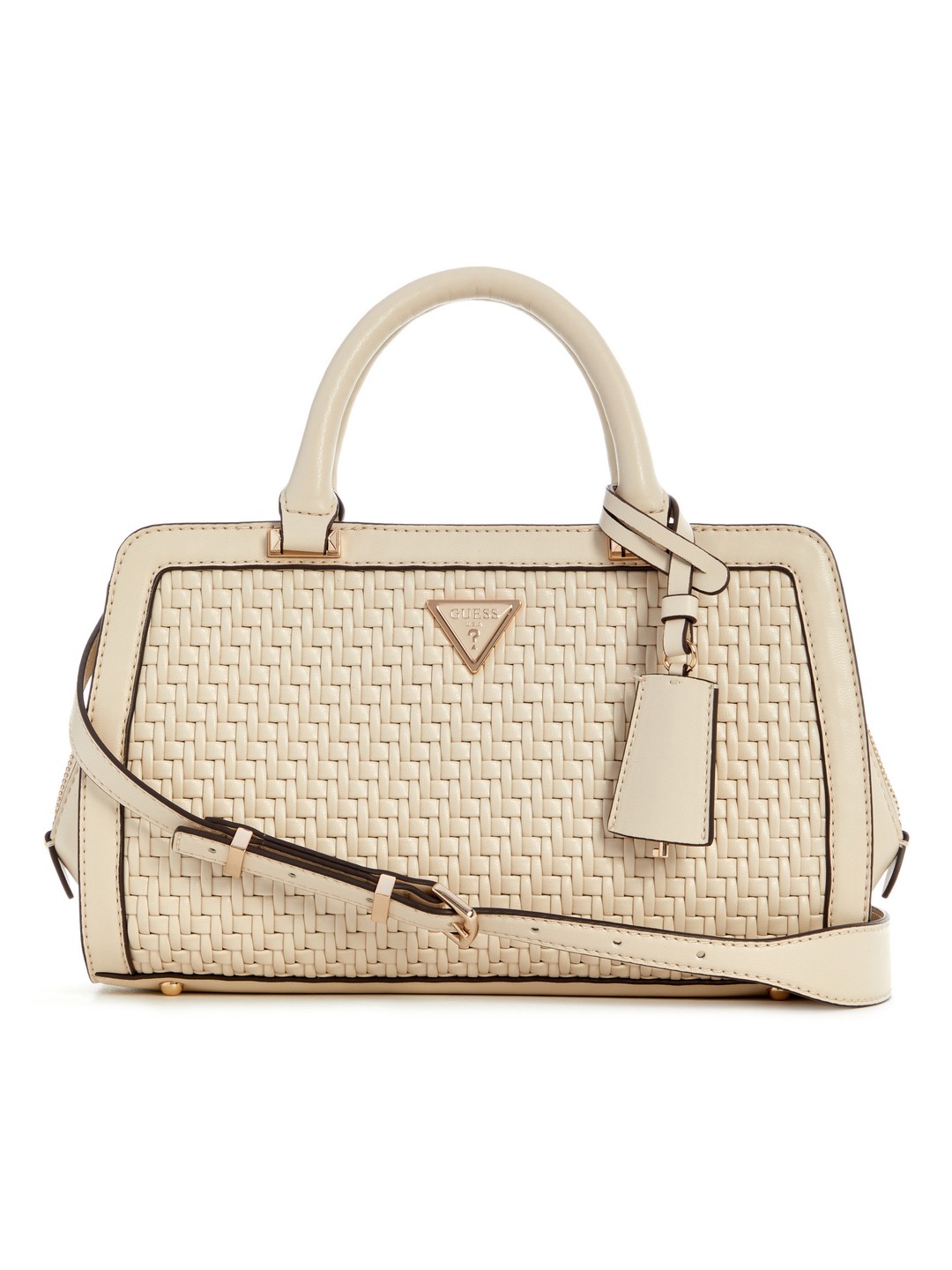 Guess Bone Textured Murielle Girlfriend Satchel Bag