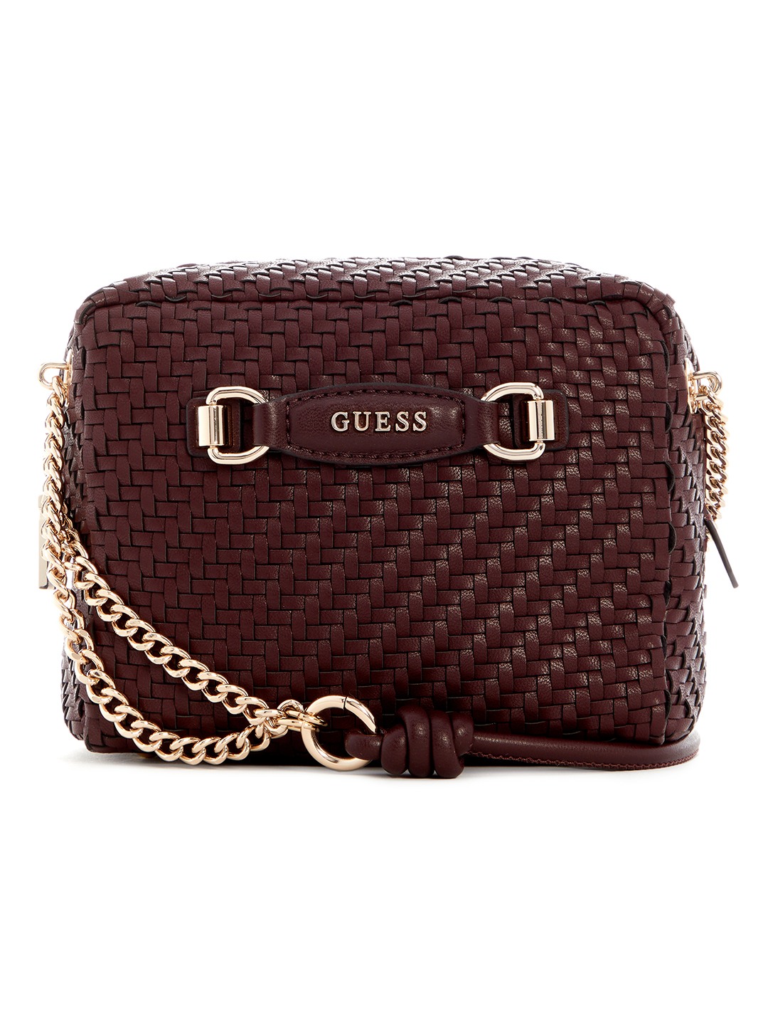 Aubergine Textured Francy Crossbody Bag