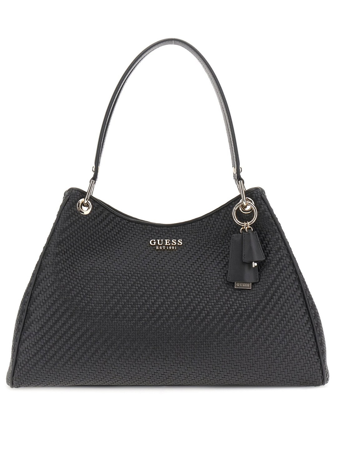 Guess Black Textured Mirema Girlfriend Carryall Tote
