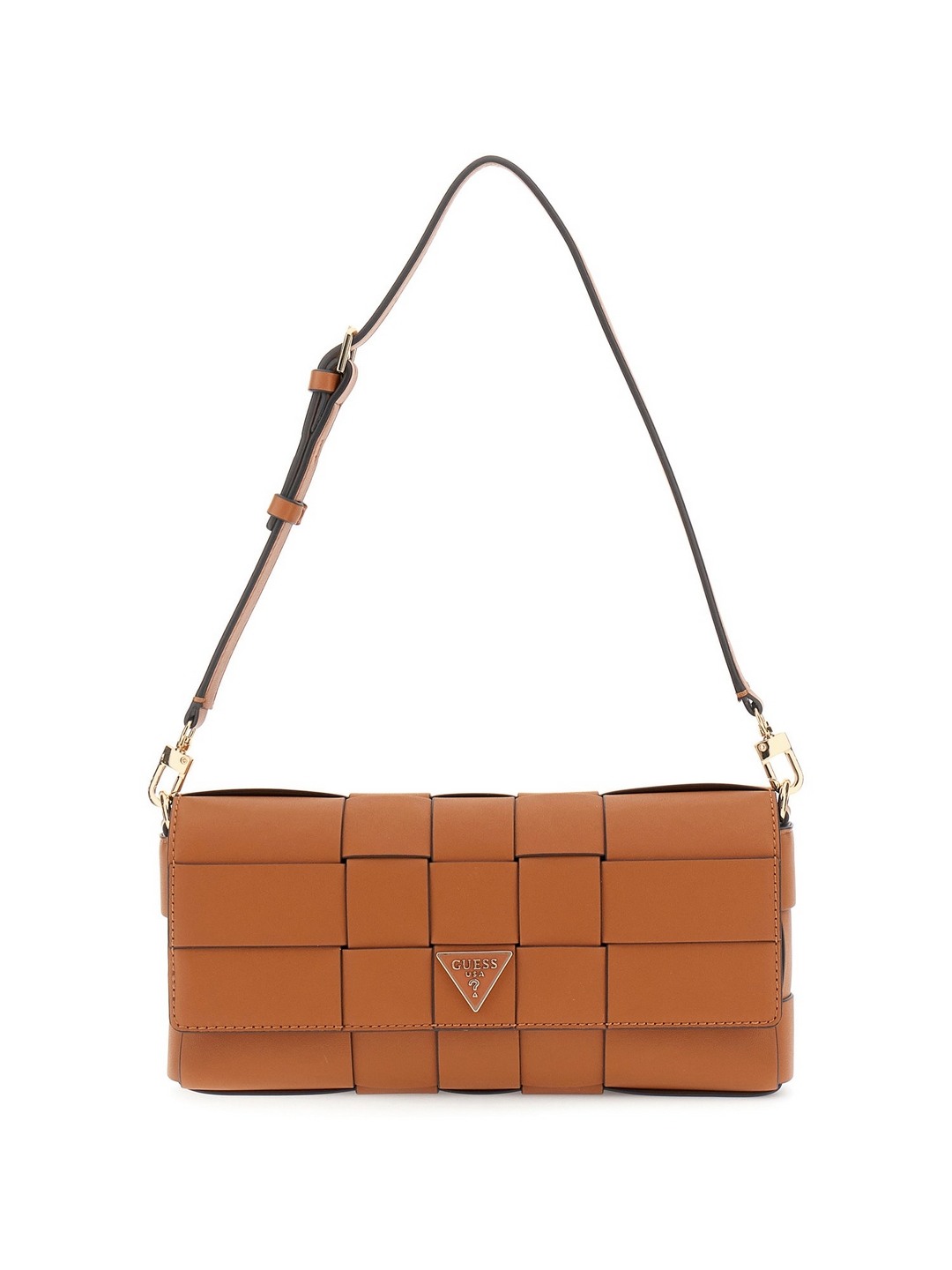 Guess Caramel Textured Maylee Flap Shoulder Bag