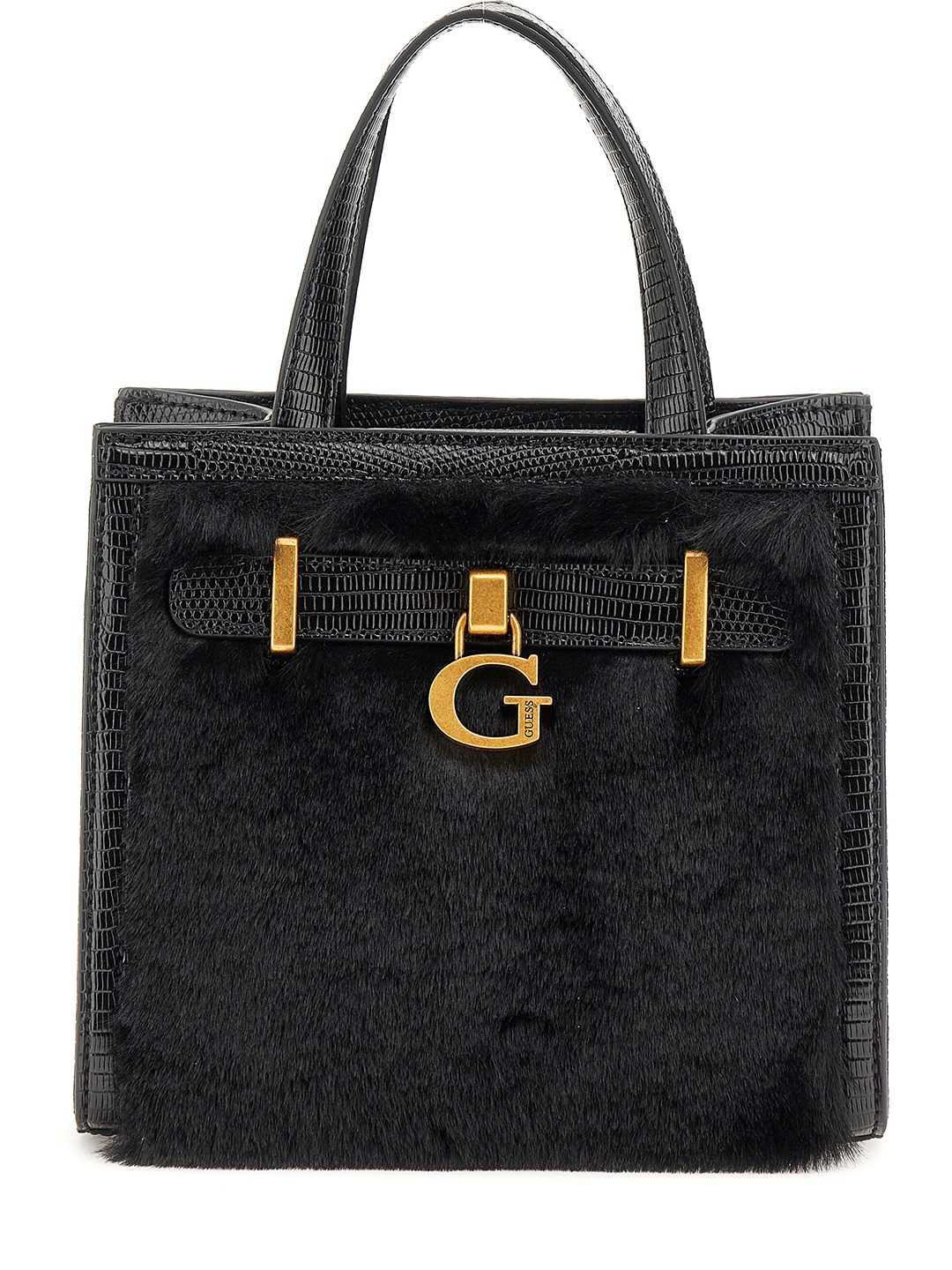 Black Solid Bergen Mini Tote Bag