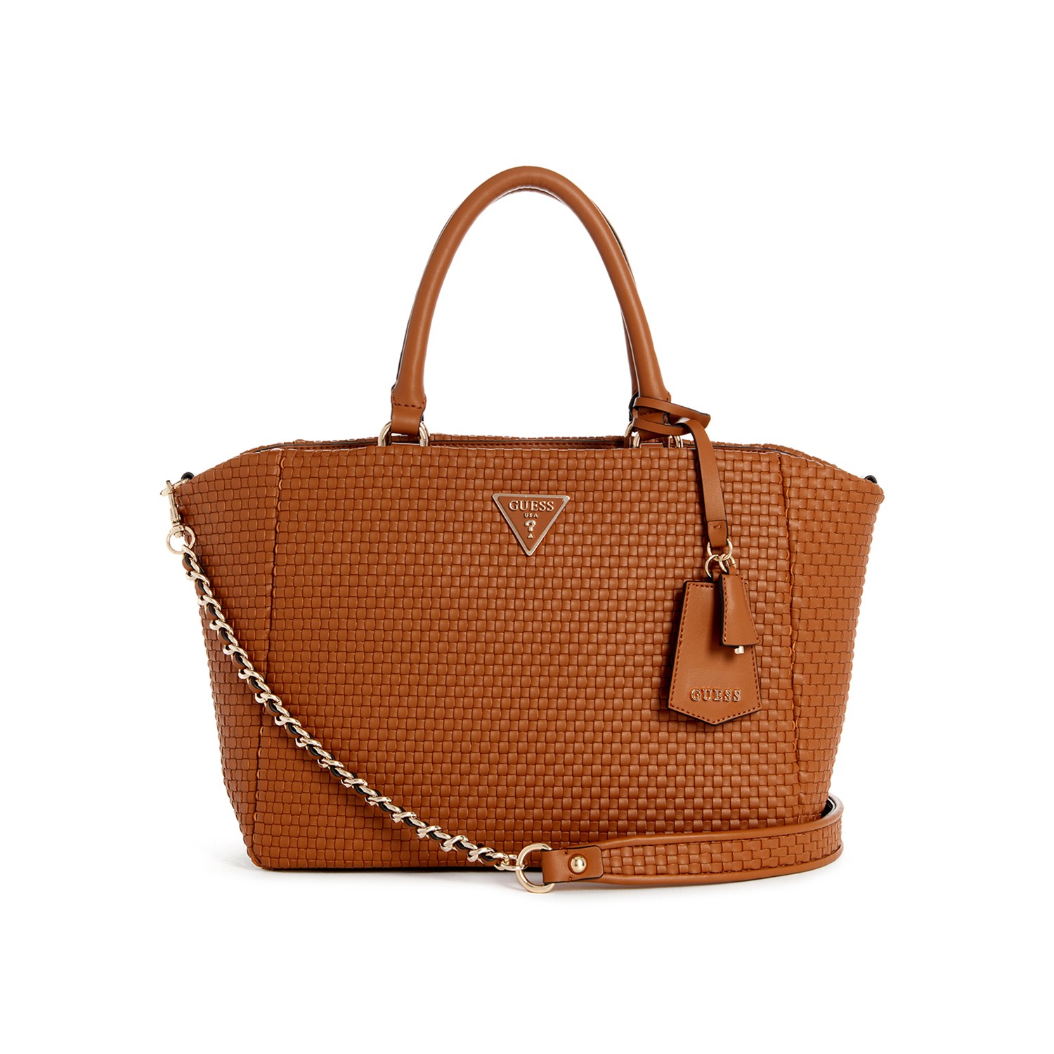 Guess Women Textured Pu Etel Girlfriend Satchel Bag