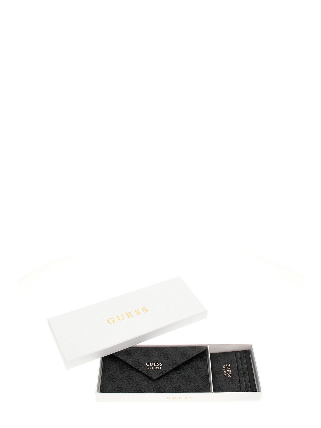 Guess Coal Logo Printed Orlina Boxed Envelope Wallet With Card Holder Set