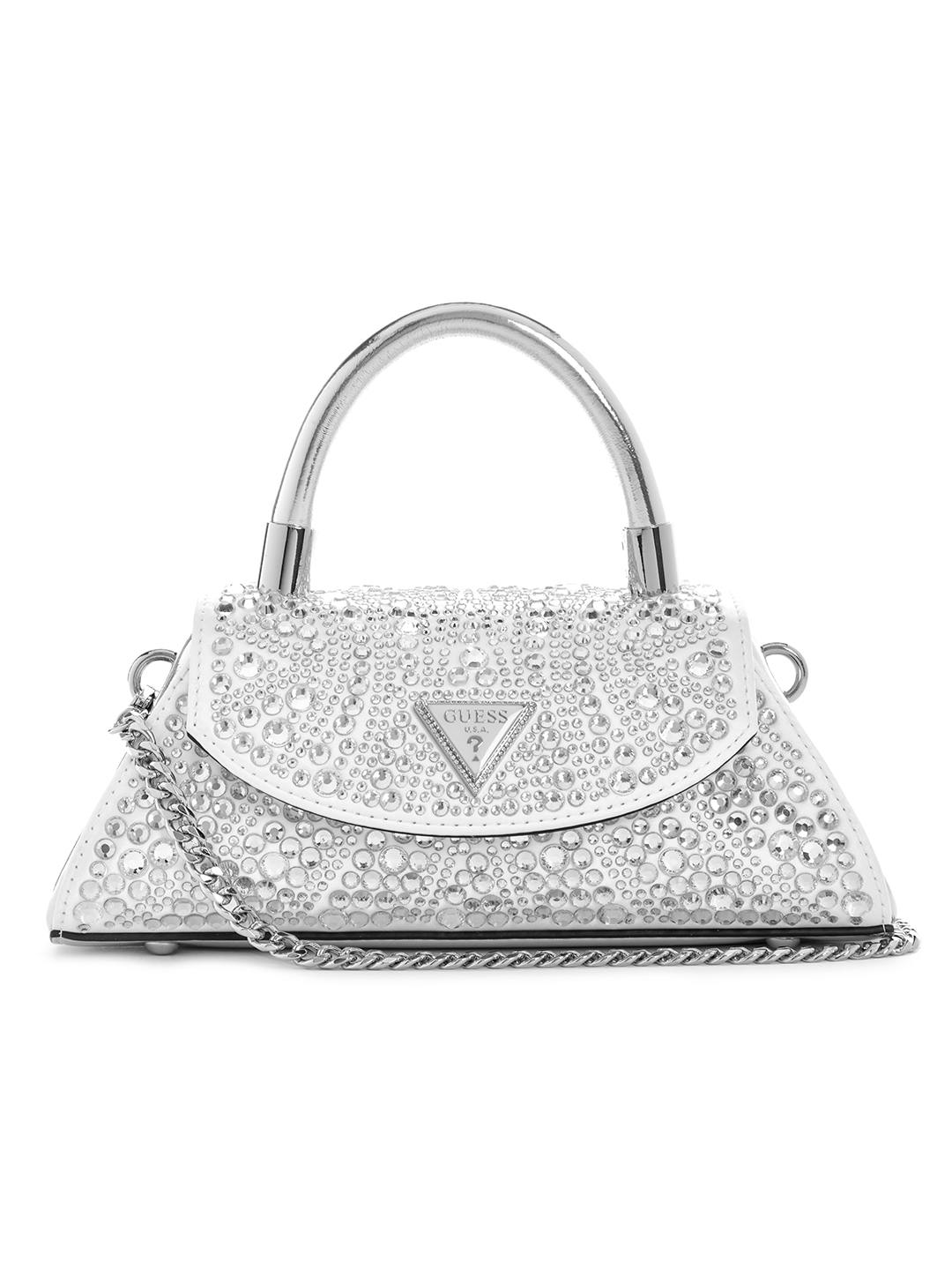 Silver Embellished Beauvoir Top Handle Satchel Bag