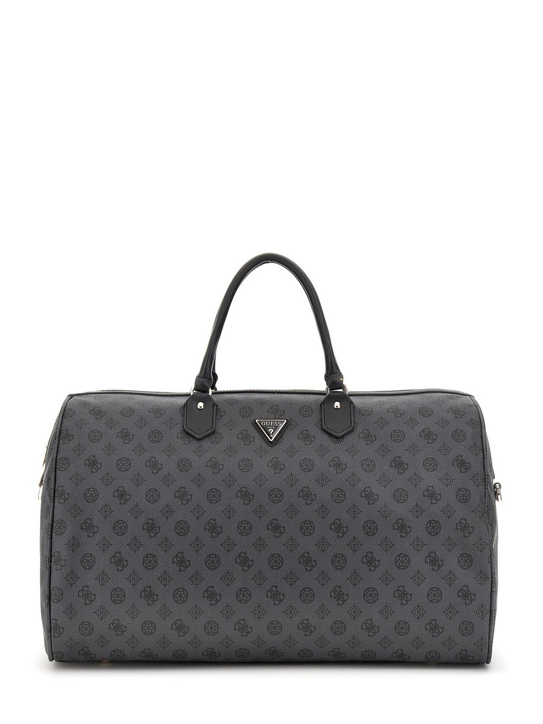 Guess Charcoal Printed Wilder Weekender Duffel Bag