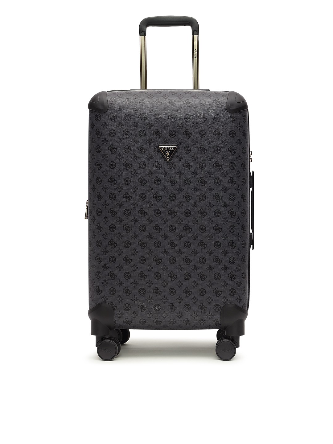 Guess Charcoal Grey Printed Wilder 24 In 8-wheeler Trolley