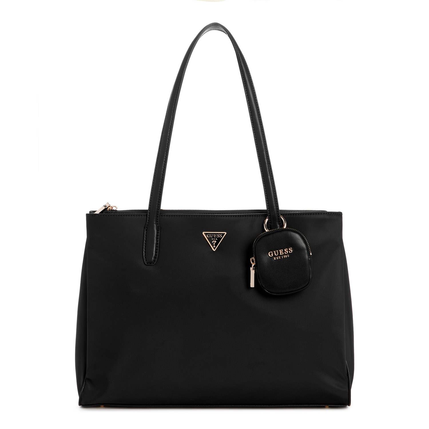 Guess Women's Black Nylon Solid Tote Bag