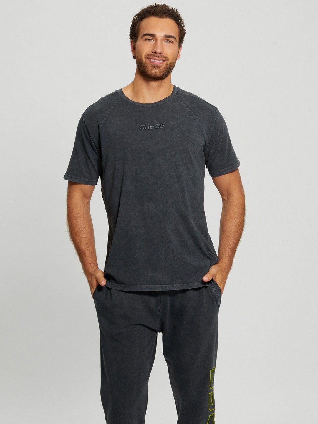 Men Jet Black Printed Dargen T-Shirt