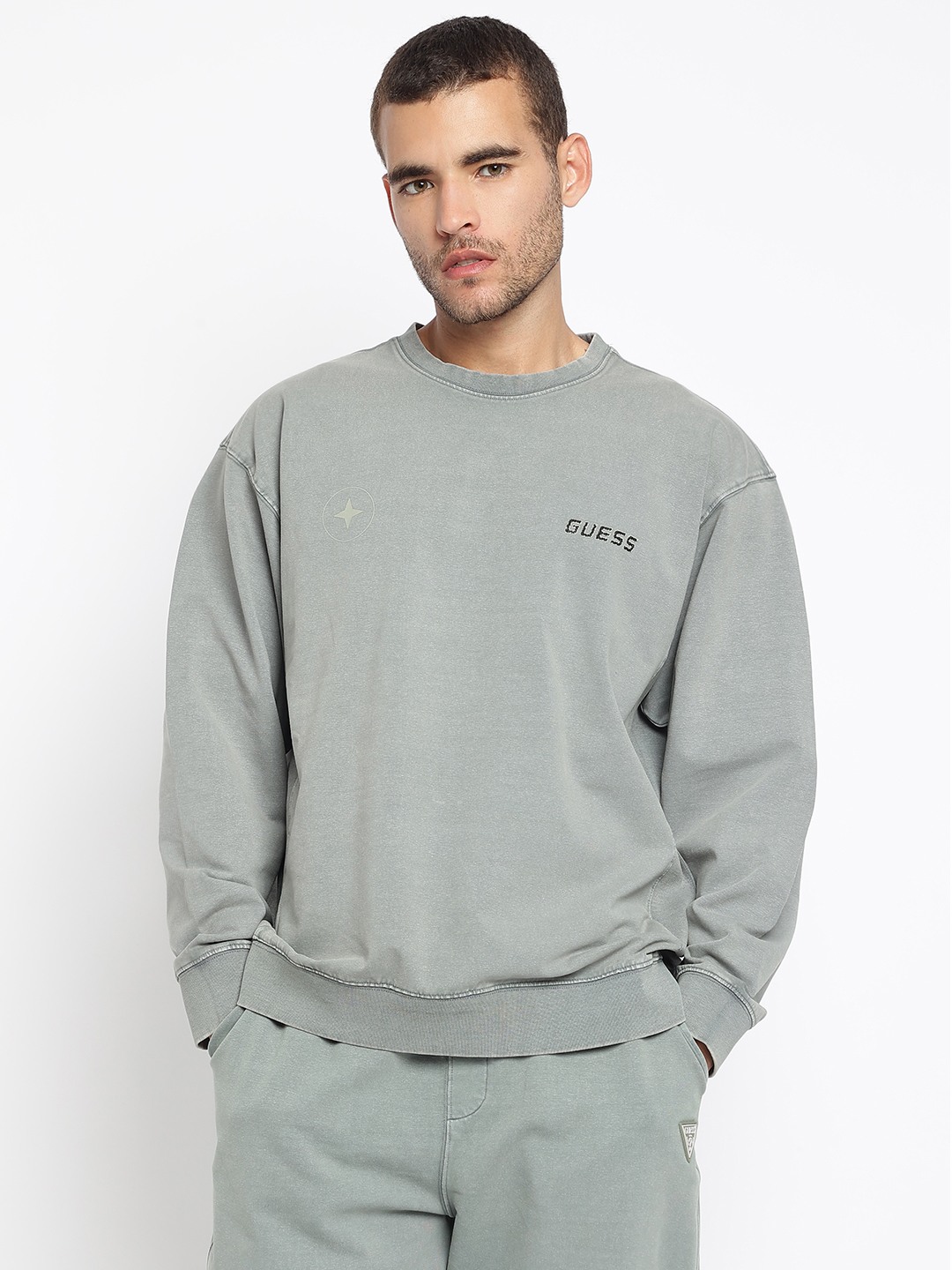 Cotton Blend Printed Sweatshirt