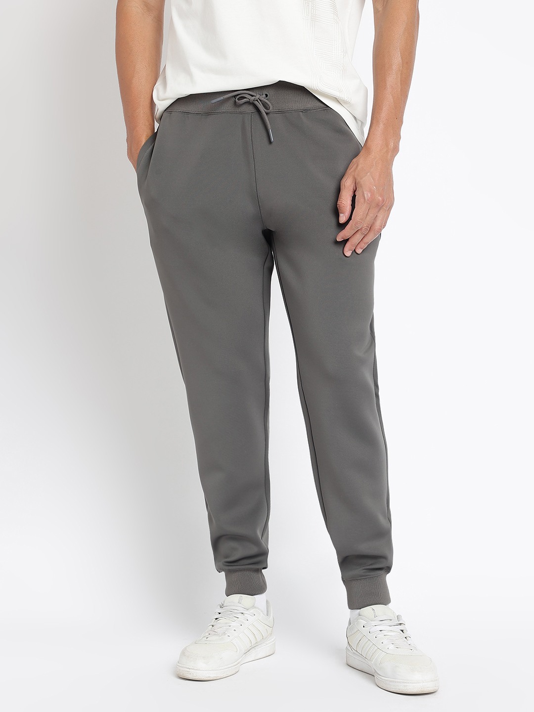 Guess Rohmer Polyester Blend Straight Mid Rise Joggers