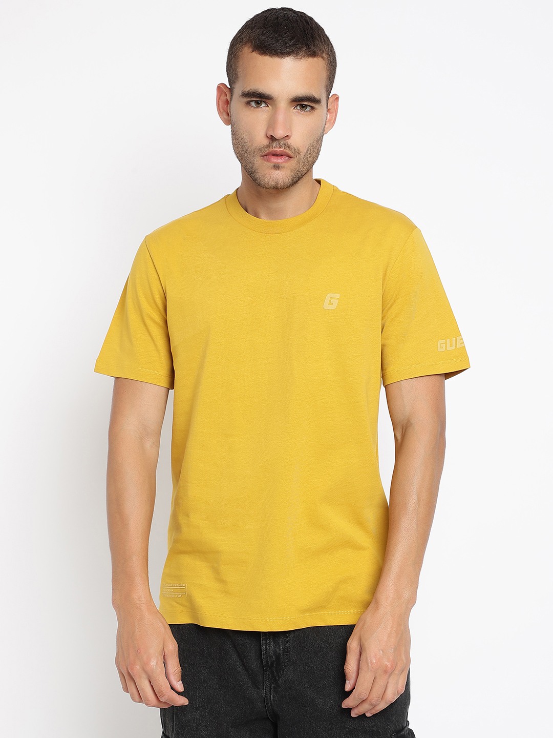 Frah Pure Cotton Solid T-Shirt