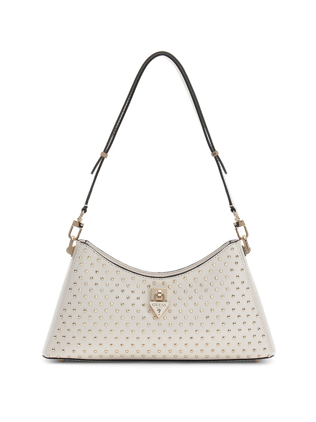 Women's Off White Embellished Pu Patsie Shoulder Bag