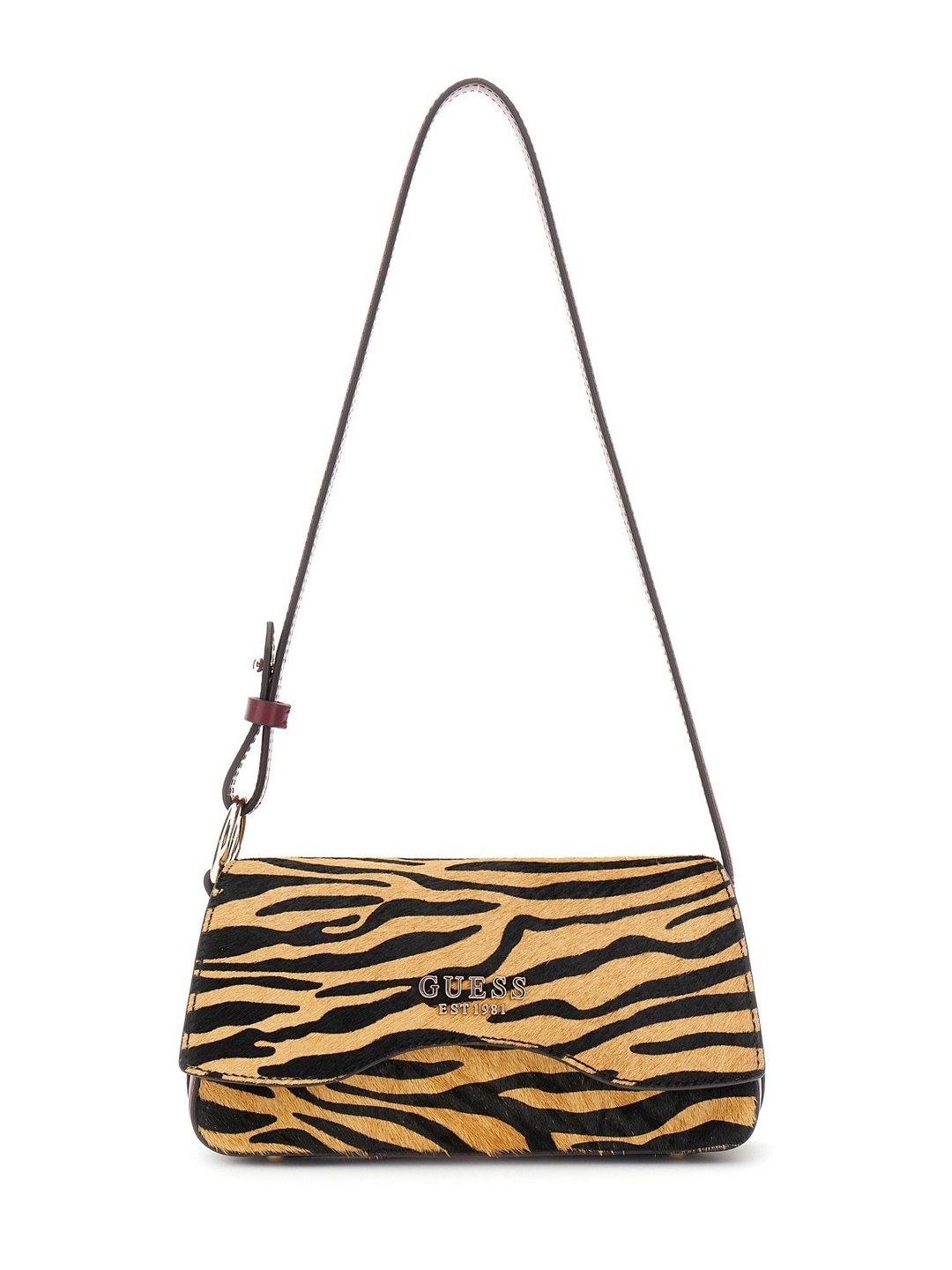 Brown Animal Print Domitilla Flap Shoulder Bag