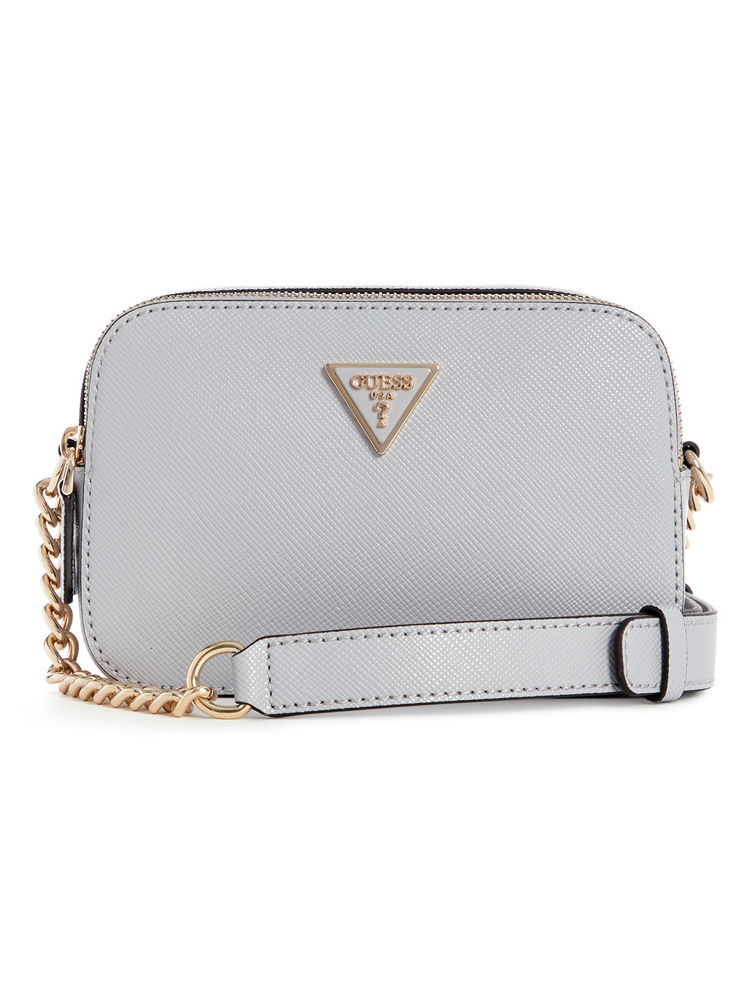 Lavender Grey Solid Noelle Crossbody Camera Bag