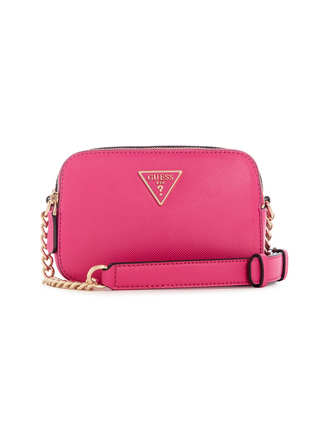 Guess Women Solid Pink Noelle Crossbody