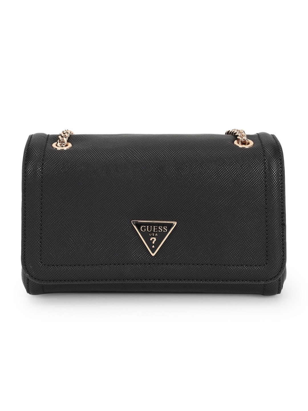 Guess Women's Black PU Solid Shoulder Bag