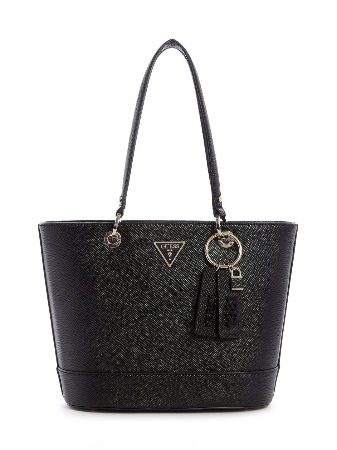 Black Solid Noelle Small Elite Tote Bag