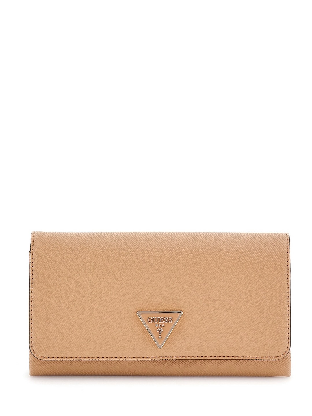 Guess Beige Solid Noelle Crossbody Bag