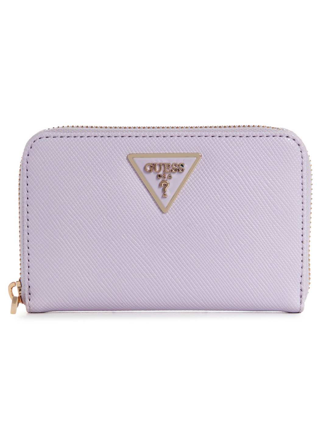 Guess Women Lavender Textured Zip Around Wallet