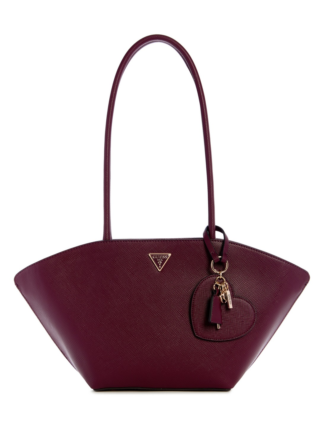 Wine Textured Bolena Satchel Bag