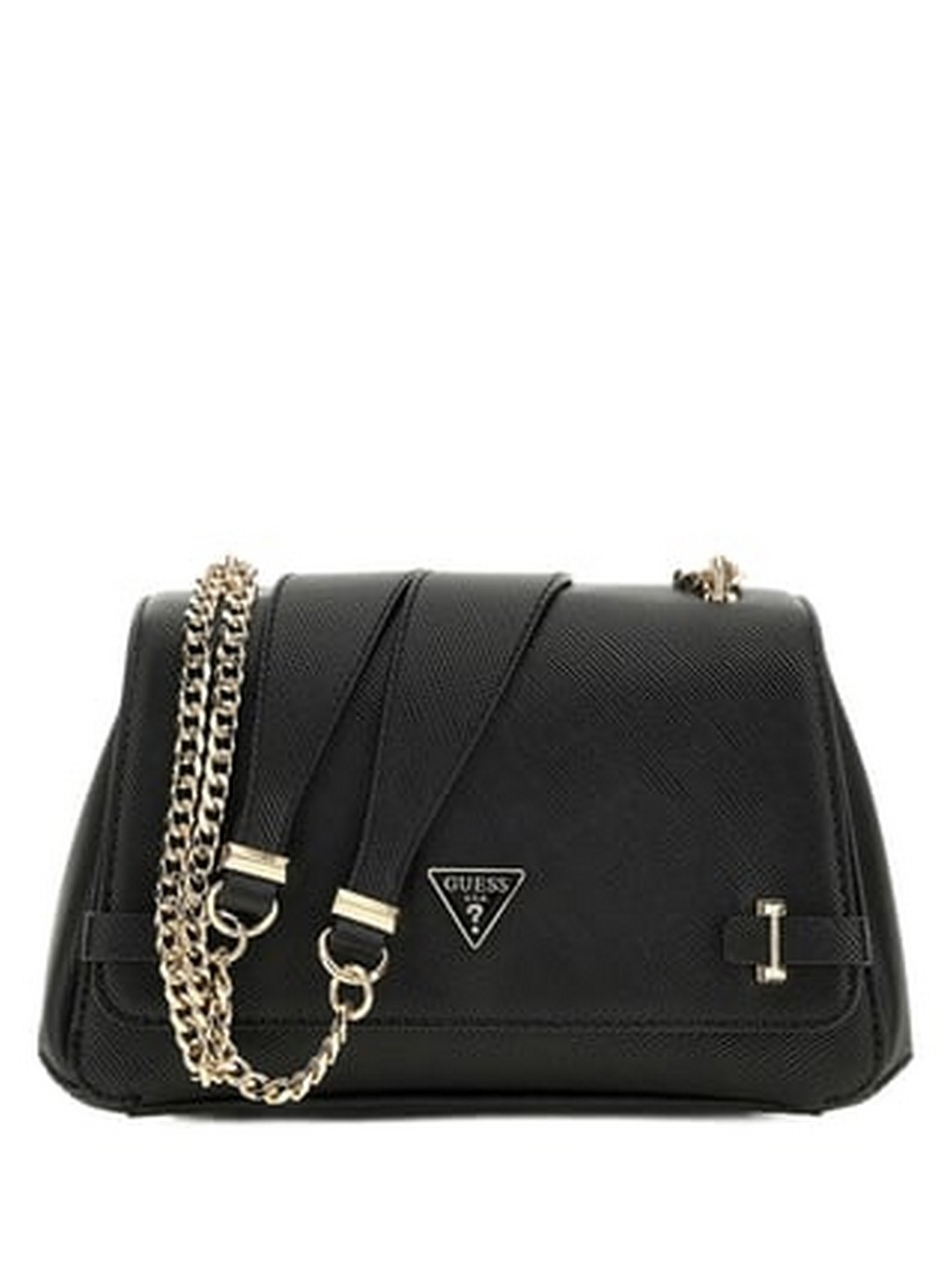 Guess Women Black Solid Chain Strap Crossbody Bag