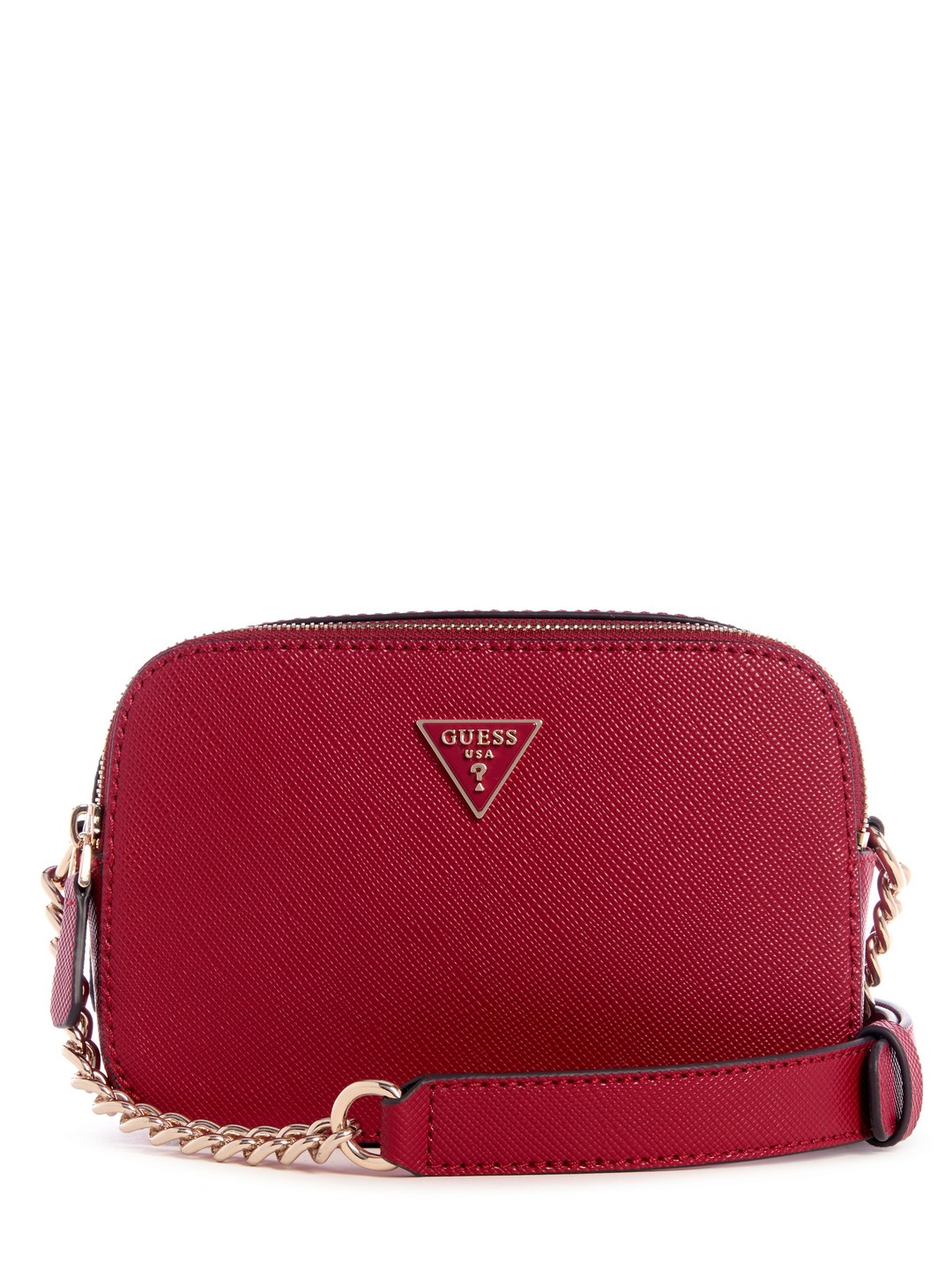 Garnet Textured Noelle Crossbody Camera Bag
