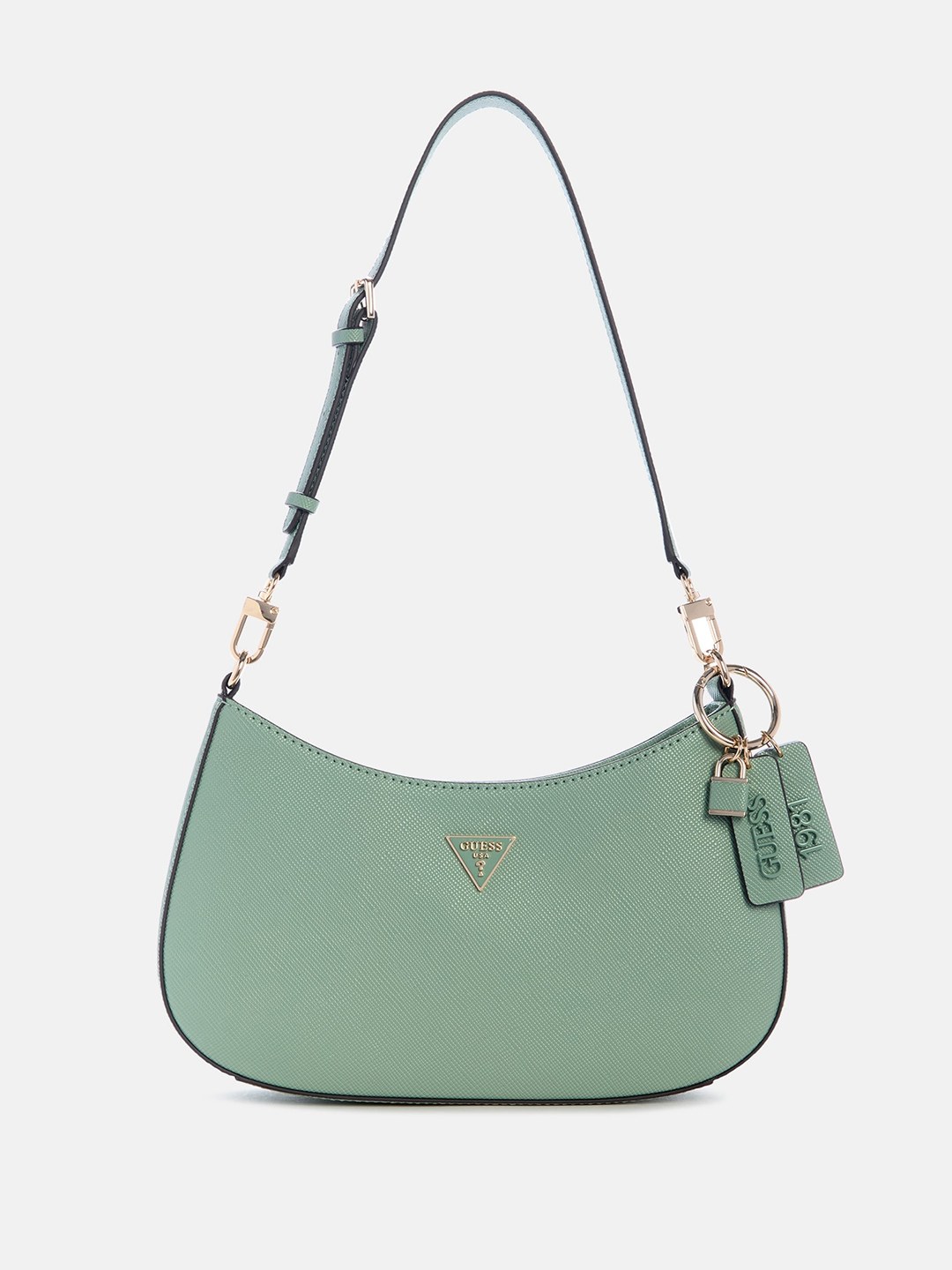 Light Sage Solid Zipper Noelle Top Zip Shoulder Bag