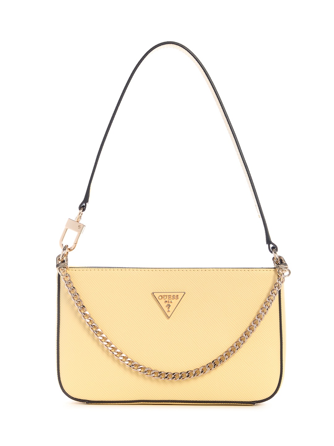 Yellow Solid Zipper Noelle Mini Top Zip Shoulder Bag