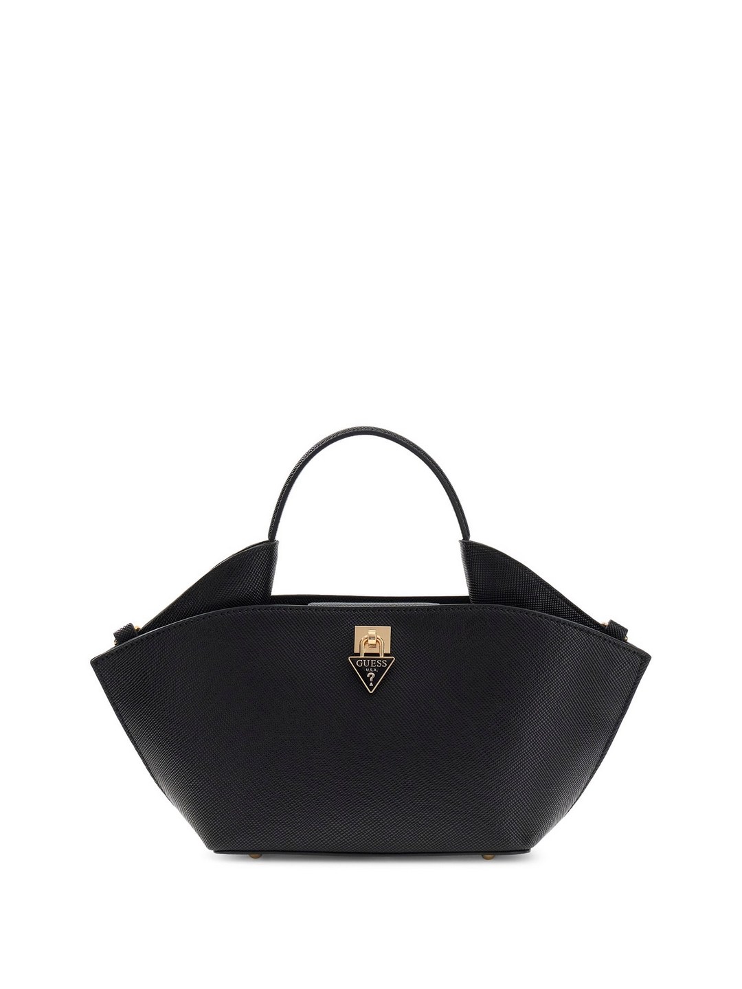 Guess Black Solid Patsie Mini Tote Bag