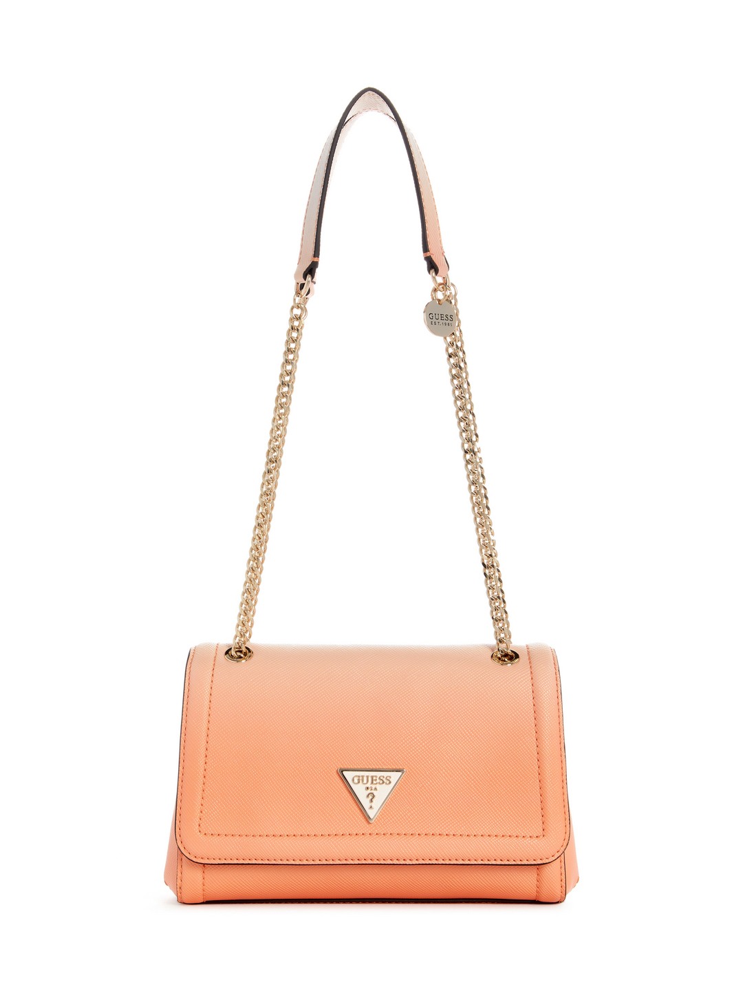 Guess Orange Solid Noelle Convertible Crossbody Bag