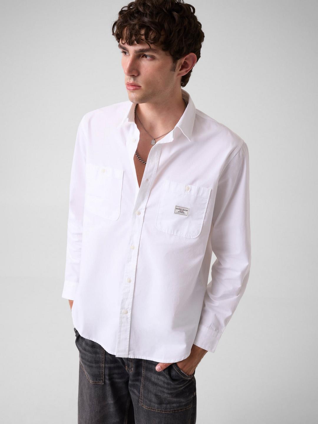 Regular Fit Spread Collar Solid Shirt