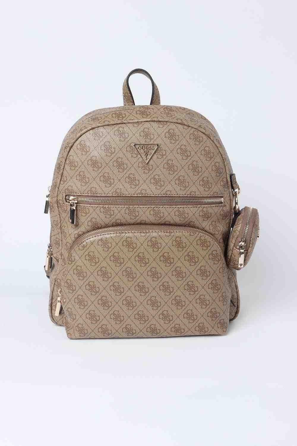 Zipper PU Unisex Casual Wear Backpack